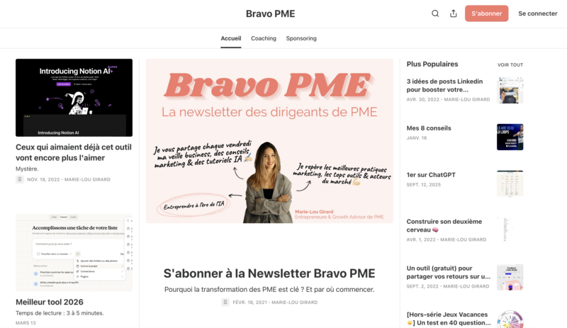 Bravo PME Newsletter